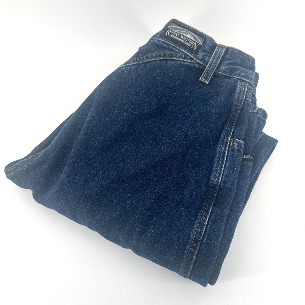 Rocky Mountain Jeans Womens 10 Blue Straight Fit Vintage‎ 90s Western Rodeo Yoke